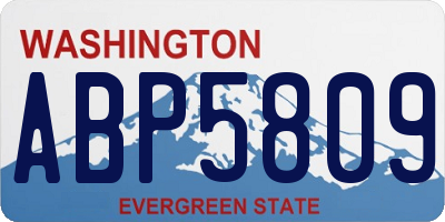 WA license plate ABP5809