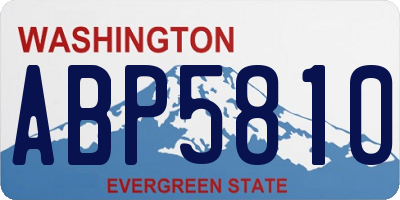 WA license plate ABP5810