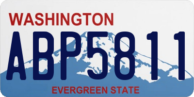 WA license plate ABP5811