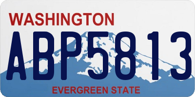 WA license plate ABP5813