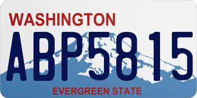 WA license plate ABP5815