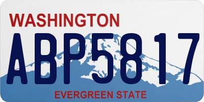WA license plate ABP5817