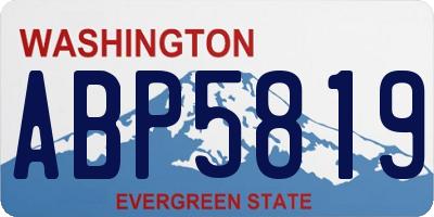 WA license plate ABP5819