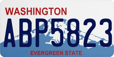 WA license plate ABP5823