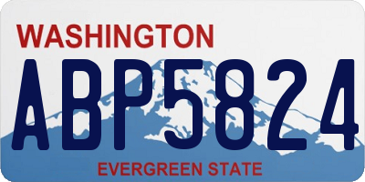 WA license plate ABP5824