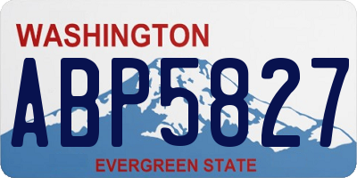 WA license plate ABP5827