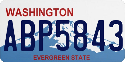 WA license plate ABP5843
