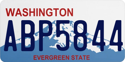 WA license plate ABP5844