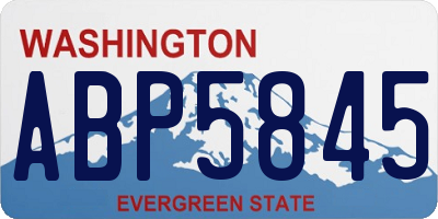 WA license plate ABP5845