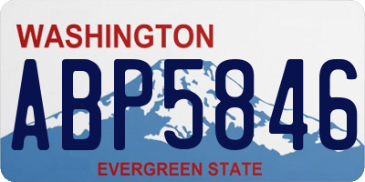 WA license plate ABP5846