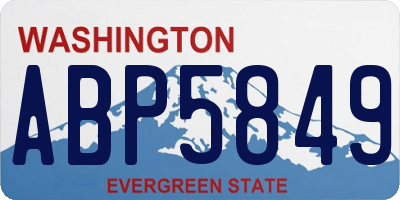 WA license plate ABP5849