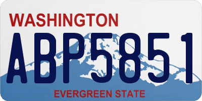 WA license plate ABP5851
