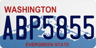 WA license plate ABP5855