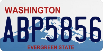 WA license plate ABP5856