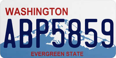 WA license plate ABP5859