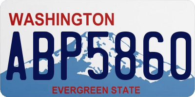 WA license plate ABP5860