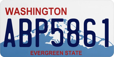 WA license plate ABP5861