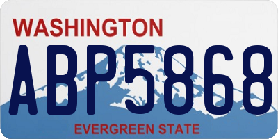 WA license plate ABP5868