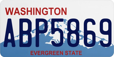WA license plate ABP5869
