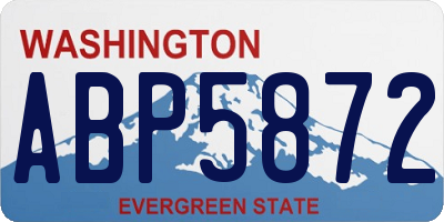 WA license plate ABP5872