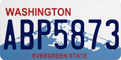 WA license plate ABP5873
