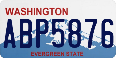 WA license plate ABP5876