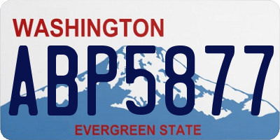 WA license plate ABP5877
