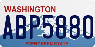 WA license plate ABP5880