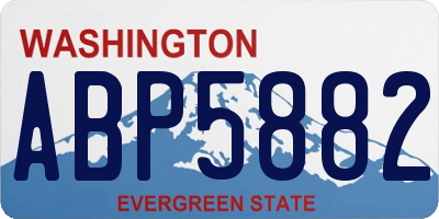 WA license plate ABP5882