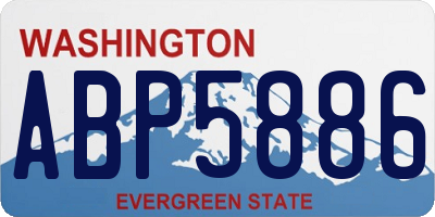 WA license plate ABP5886
