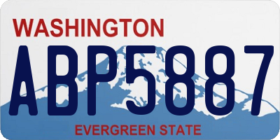 WA license plate ABP5887