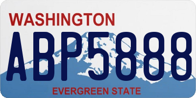 WA license plate ABP5888