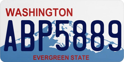 WA license plate ABP5889