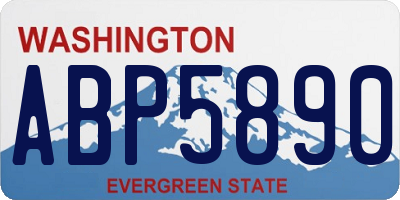 WA license plate ABP5890