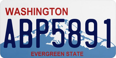 WA license plate ABP5891