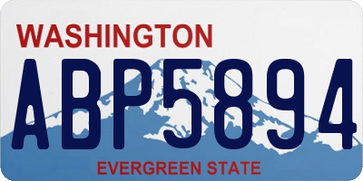 WA license plate ABP5894