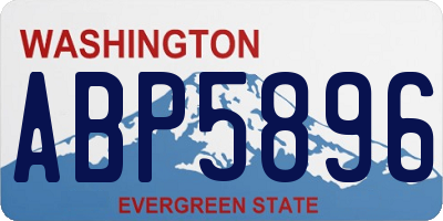WA license plate ABP5896