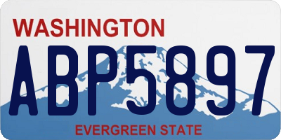 WA license plate ABP5897