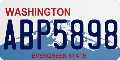 WA license plate ABP5898
