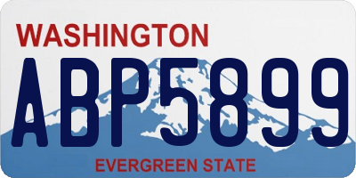 WA license plate ABP5899