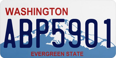 WA license plate ABP5901