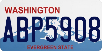 WA license plate ABP5908