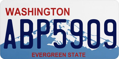 WA license plate ABP5909