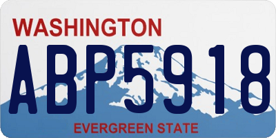 WA license plate ABP5918