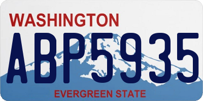 WA license plate ABP5935