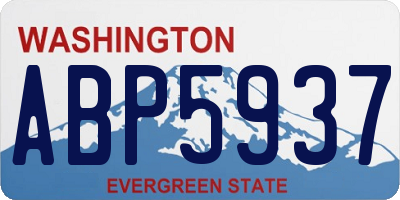 WA license plate ABP5937