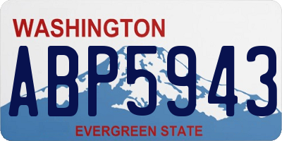 WA license plate ABP5943