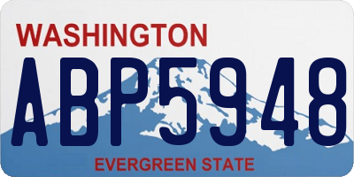 WA license plate ABP5948