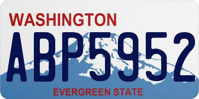 WA license plate ABP5952