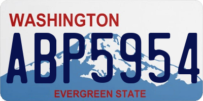 WA license plate ABP5954